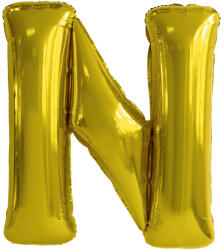 Riethmüller Fólia léggömb, "N" betű, arany, 99 cm