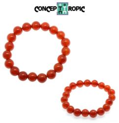  Bratara Carneol Diametru 54 mm - Rotund 10x10 mm - 1 Buc