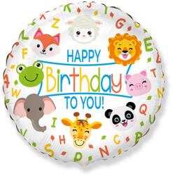 GoDan Balon din folie Happy Birthday To You - animale 45 cm