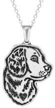  Golden retriever portrés nyaklánc