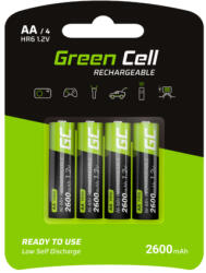 Green Cell Green Cell 4x AA HR6 2600mAh tölthető elem akkumulátor (GR01)