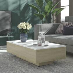 vidaXL Măsuță de cafea, alb și stejar sonoma, 115x60x31 cm, PAL (803394) Masa de cafea