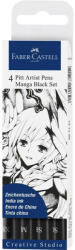 Faber-Castell Pitt artist pen set manga 4 buc negru faber-castell (FC267121)