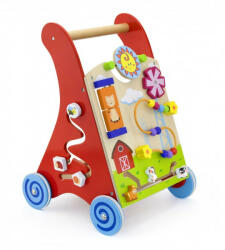 Viga Toys Antemergator rosu cu activitati tip Montessori (50950) - roua