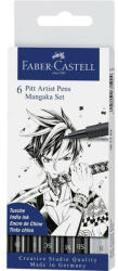 Faber-Castell Pitt artist pen manga set 6 negru faber-castell (FC167124)