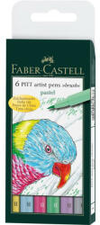 Faber-Castell Pitt artist pen set 6 buc pastel faber-castell (FC167163)
