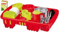 Ecoiffier Uscător pentru vase de bucătărie Big Dish Drainer Ecoiffier cu accesorii 42 piese de la 18 luni (ECO1209) Bucatarie copii