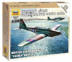 Zvezda British Light Bomber Fairey Battle 1: 144 makett repülő (6218) (6218)