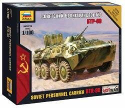 Zvezda BTR-80 Mini kits modern 1: 100 makett harcjármű (7401) (7401)