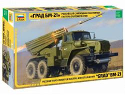 Zvezda BM-21 Grad Rocket Launcher 1: 35 makett harcjármű (3655) (3655)