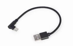 Gembird Cablu de date si alimentare USB la USB type C unghi 0.2m Negru, Gembird CC-USB2-AMCML-0.2M (CC-USB2-AMCML-0.2M)