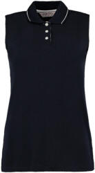 Kustom Kit Női ujjatlan galléros póló Kustom Kit Women's Classic Fit Sleeveless Polo XS, Sötétkék navy/fehér