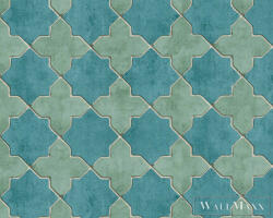 AS Creation 37421-4 kékes árnyalatú arab mozaik csempe minta (37421-4)