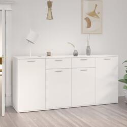 vidaXL Servantă, alb extralucios, 160x36x75 cm, lemn prelucrat (3074933) Comoda