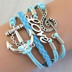  Bratara chic Music of Love - bleu