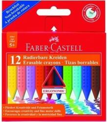 Faber-Castell zsírkréta készlet 12 színű radírozható, háromszög alakú 12-es 122520