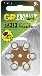 GP Batteries Zink Air gombelem 1, 4V 6 db/bliszter ZA312