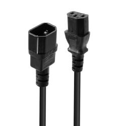 Lindy Cablu prelungitor alimentare PC IEC C13 la C14 1m Negru, Lindy L30321 (L30321)