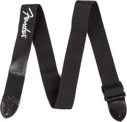 Fender Black Poly Strap 2" White Fender logo