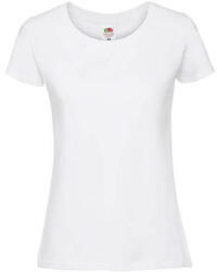 Fruit of the Loom Csomag akciós póló (minimum 5 db) Női póló Rövid ujjú Fruit of the Loom Lady-Fit Ringspun Premium T - XS, Fehér