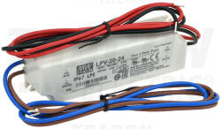 Tracon Electric Tracon LPV-20-24, Műanyag házas LED meghajtó 90-264 VAC / 24 VDC; 20 W; 0-0, 84 A; IP67 (LPV-20-24)