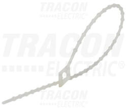 Tracon Electric Tracon 160N-GY, Gyöngyös nyitható kábelkötegelő, natúr 150×1, 7mm, D=4-38mm, PA6.6 (160N-GY)