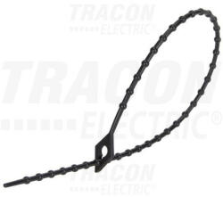 Tracon Electric Tracon 160F-GY, Gyöngyös nyitható kábelkötegelő, fekete 150×1, 7mm, D=4-38mm, PA6.6 (160F-GY)
