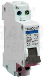 TRACON DPN-C-16, Kismegszakító, 1+N pólus, C karakterisztika 16A, 4, 5kA (DPN-C-16)