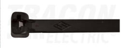 Tracon Electric Tracon TU186, UV-álló fémnyelves kábelkötegelő, fekete 186×4, 8mm, D=3, 5-45mm, PA6.6 (TU186)