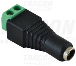 Tracon Electric Tracon LSZJF55, Jack/csavaros csatlakozó hüvely LED szerelésekhez 5, 5 mm (LSZJF55)