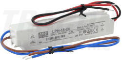 Tracon Electric Tracon LPH-18-24, Műanyag házas LED meghajtó 180-264 VAC / 24 VDC; 18 W; 0-0, 75 A; IP67 (LPH-18-24)