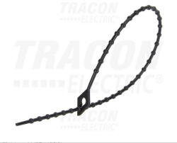 Tracon Electric Tracon 100F-GY, Gyöngyös nyitható kábelkötegelő, fekete 100×1, 2mm, D=3-25mm, PA6.6 (100F-GY)
