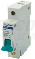  Tracon TDS-1C-1, Kismegszakító, színes karral, 1 pólus, C karakterisztika 1A, 6kA (TDS-1C-1)