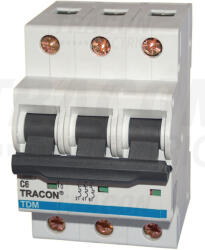 TRACON TDM-3C-25, Kismegszakító, 3 pólus, C karakterisztika 25A, 10kA (TDM-3C-25)