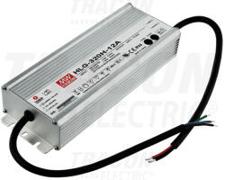 Tracon Electric Tracon HLG-320H-12A, Professzionális fém házas LED meghajtó 90-305 VAC / 12 VDC; 320 W; 0-22 A; PFC; IP65 (HLG-320H-12A)