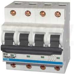 TRACON TDM-4C-40, Kismegszakító, 4 pólus, C karakterisztika 40A, 10kA (TDM-4C-40)