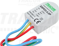 Tracon Electric Tracon ESPD3-3-2P, T3 AC típusú túlfeszültség levezető, szerelvénydobozba Uc: 275V; In: 3kA; Uoc: 6kV; Up: 1, 2kV; 2P; BEEP (ESPD3-3-2P)