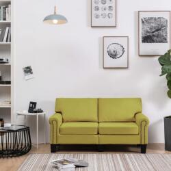vidaXL Canapea cu 2 locuri, verde, material textil (287155) Canapea