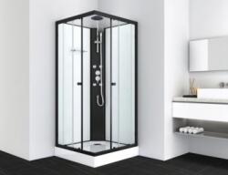 Sanotechnik STIL 2 hidromasszázs zuhanykabin, fekete (PS18B)