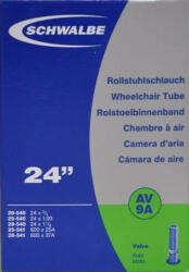 Schwalbe AV9A 24 x 1 1/4 (20/28-540/541) kerekesszék belső gumi 40 mm hosszú szeleppel, 95 g, autós