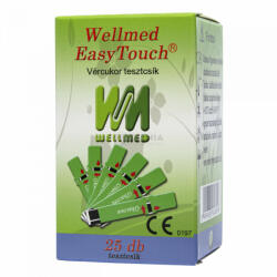 Wellmed Easytouch vércukor tesztcsík 25 db - kalmia