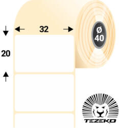 Tezeko 32 * 20 mm, öntapadós papír etikett címke (3200 címke/tekercs) (P0320002000-002) - dunasp