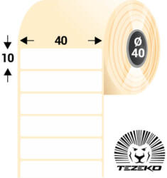 Tezeko 40 * 10 mm, öntapadós papír etikett címke (2000 címke/tekercs) (P0400001000-003) - dunasp
