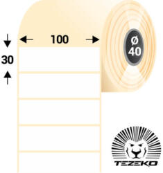Tezeko 100 * 30 mm, öntapadós papír etikett címke (1250 címke/tekercs) (P1000003000-003) - dunasp