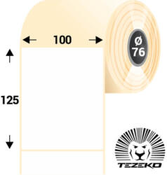 Tezeko 100 * 125 mm, öntapadós papír etikett címke (1500 címke/tekercs) (P1000012500-001) - dunasp