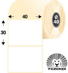 Tezeko 40 * 30 mm, öntapadós papír etikett címke (2000 címke/tekercs) (P0400003000-003) - dunasp
