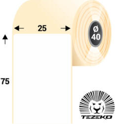 Tezeko 25 mm * 75 mm, öntapadós termál etikett címke (800 címke/tekercs) (T0250007500-001)