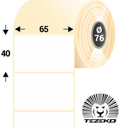 Tezeko 65 * 40 mm, öntapadós termál etikett címke (2000 címke/tekercs) (T0650004000-004) - dunasp