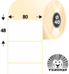 Tezeko 80 * 48 mm, öntapadós termál etikett címke (1000 címke/tekercs) (T0800004800-001) - dunasp