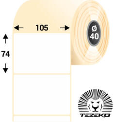 Tezeko 105 * 74 mm, öntapadós papír etikett címke (700 címke/tekercs) (P1050007400-003) - dunasp